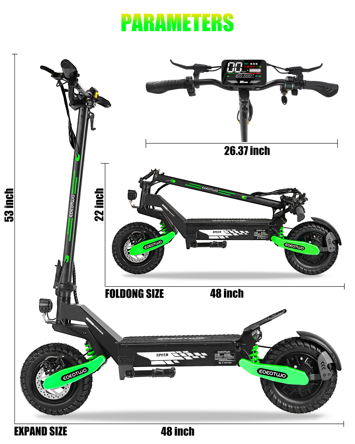 EOEOTWO GT06 Electric Scooter for Adults
