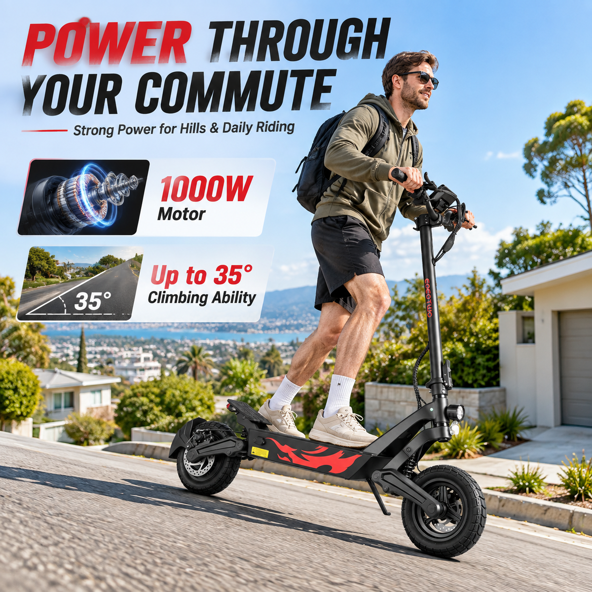 EOEOTWO GT05 1000W Electric Scooter