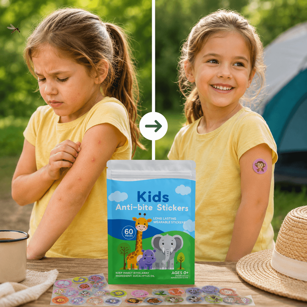 Derunara™ Anti-Bett Plåster — Naturligt Mygg- & Fästingskydd (60 st)
